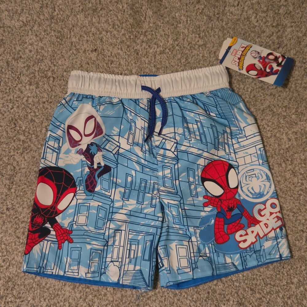 Spider-Man Boys Swimsuit Trunks 4T